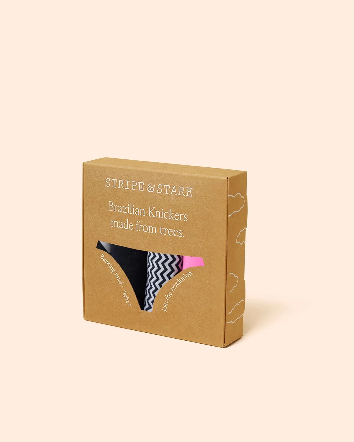 Brazilian Knicker Four Pack - Chevron sold by Stripe & Stare product image thumbnail 2