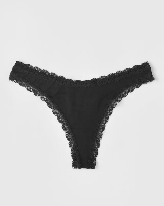 B-Edit Thong - Jet Black sold by Stripe & Stare