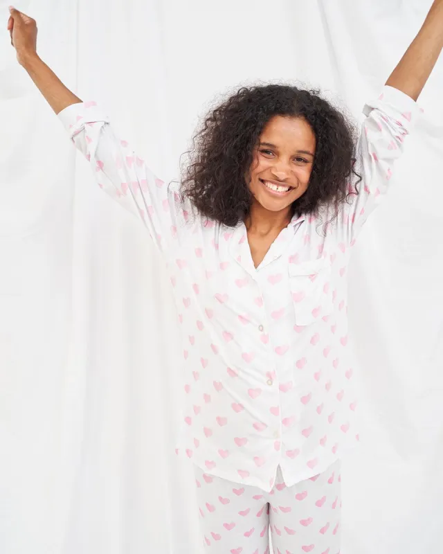 Long Pyjama Set - Sweetheart sold by Stripe & Stare