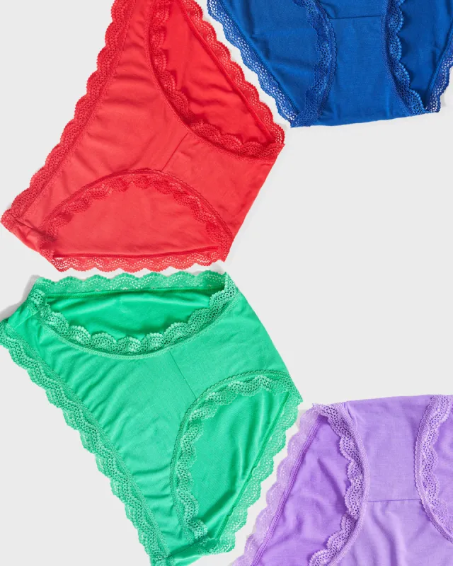The Original Knicker Four Pack - Jewels sold by Stripe & Stare