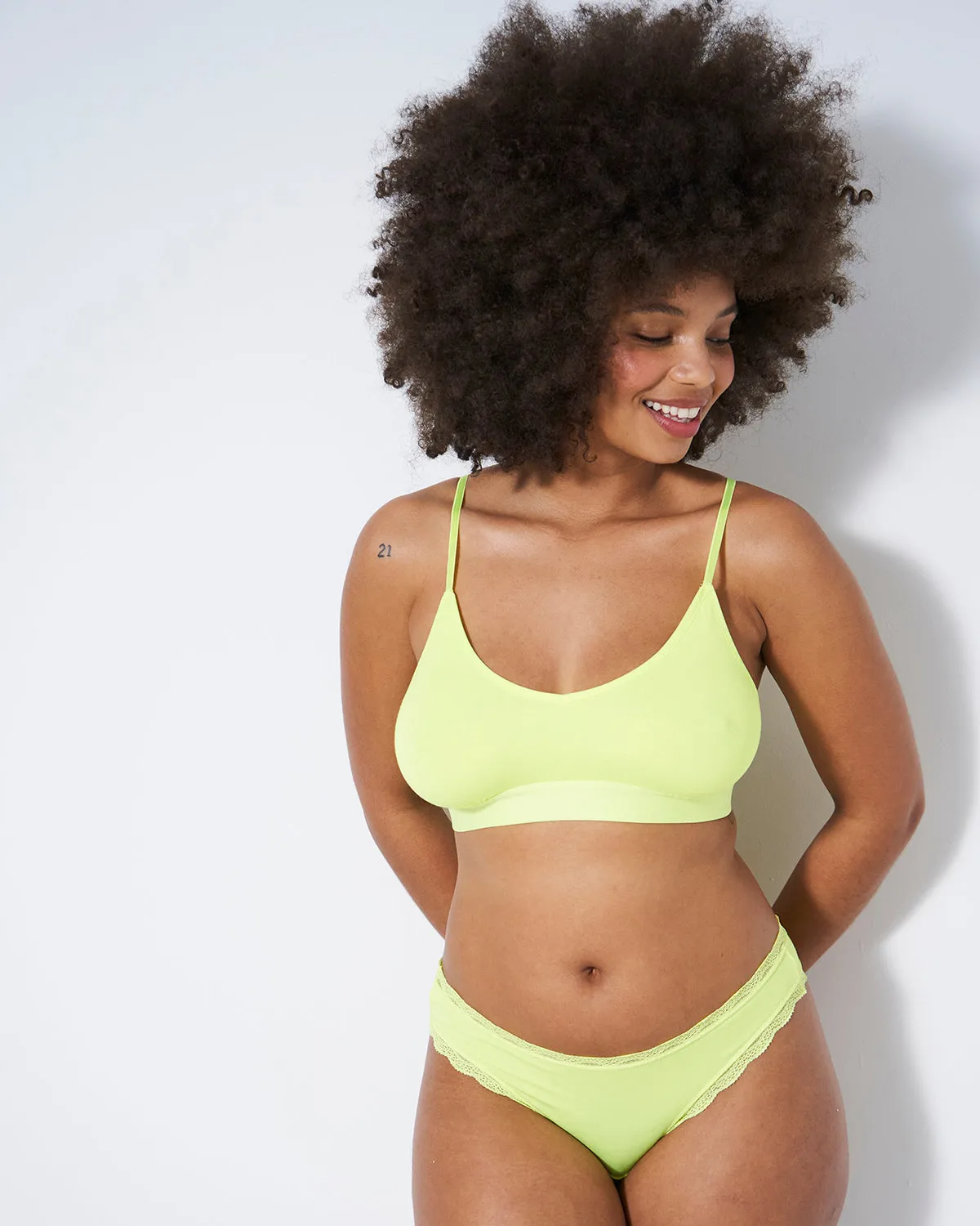 Brazilian Knicker - Neon Yellow sold by Stripe & Stare product image thumbnail 4