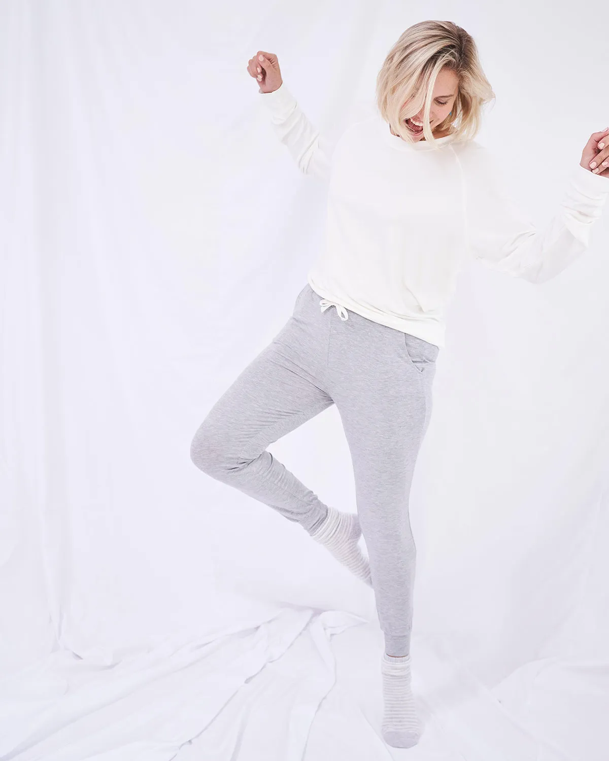 Lightweight Jogger - Grey Marl sold by Stripe & Stare product image thumbnail 4