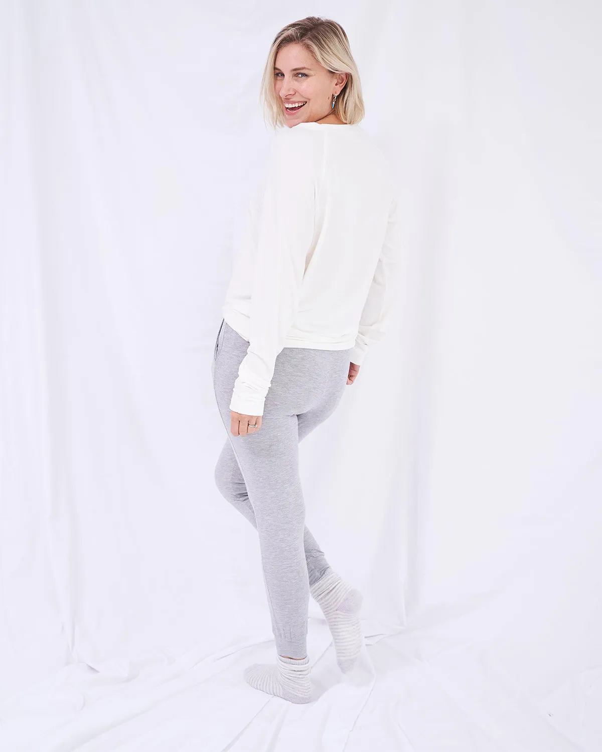 Lightweight Jogger - Grey Marl sold by Stripe & Stare product image thumbnail 3