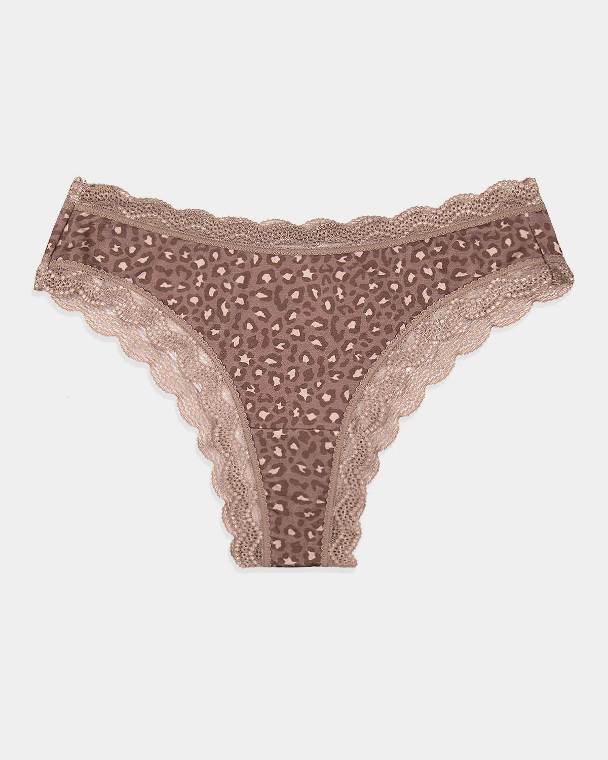 Brazilian Knicker - Neutral Leopard Taupe sold by Stripe & Stare