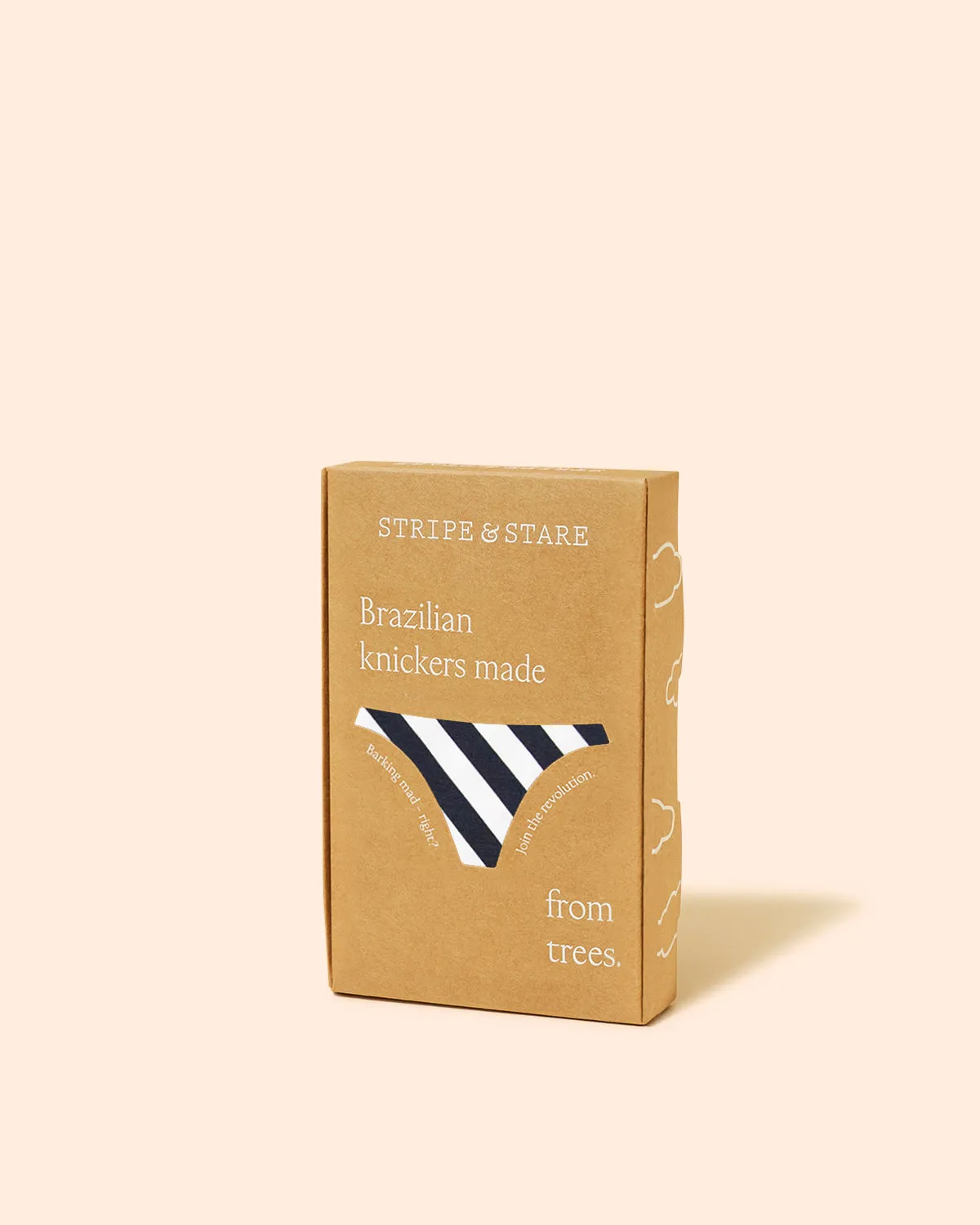 Brazilian Knicker - Monochrome Diagonal Stripe sold by Stripe & Stare product image thumbnail 2