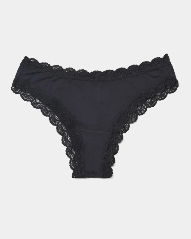 Brazilian Knicker - Black sold by Stripe & Stare