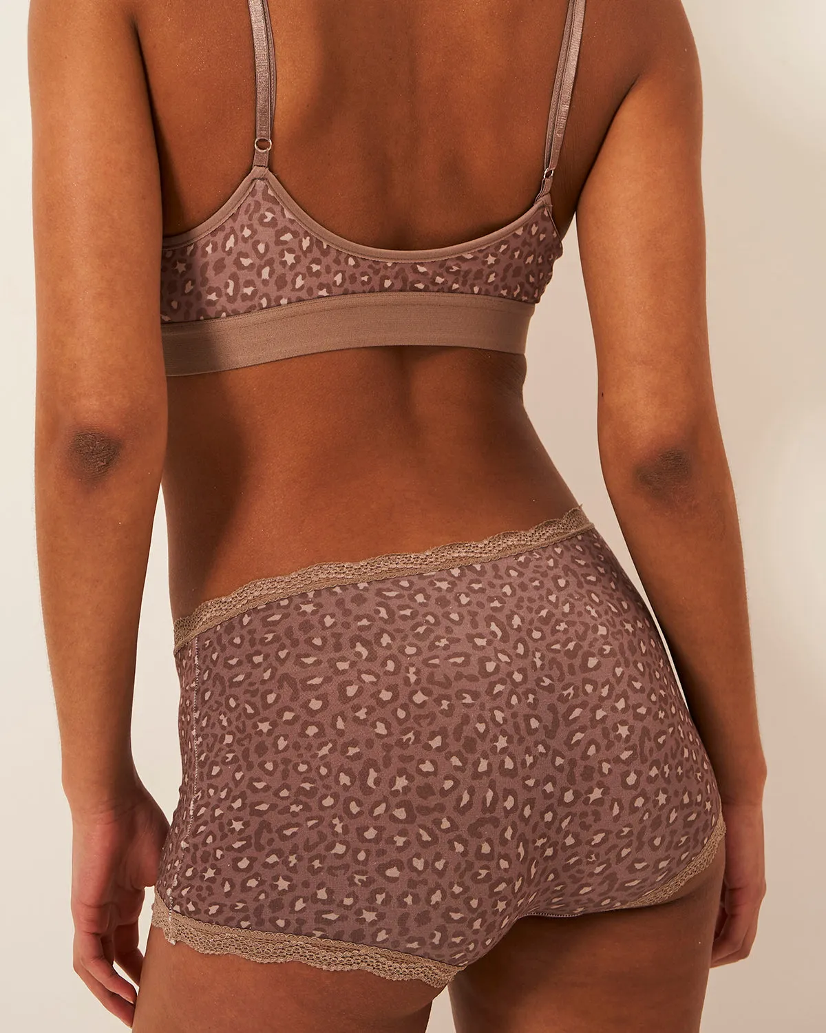 Hipster Knicker - Neutral Leopard Taupe sold by Stripe & Stare product image thumbnail 4