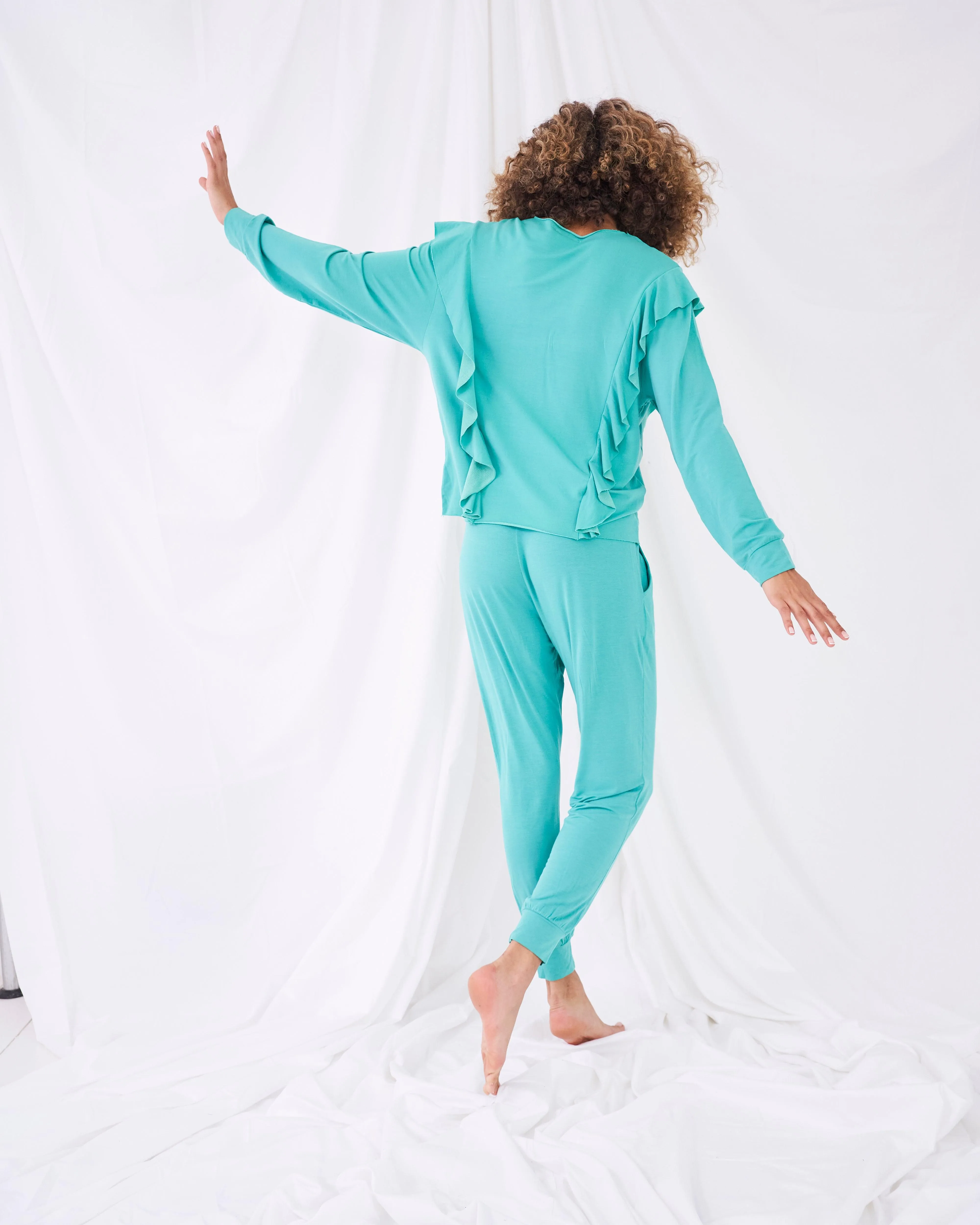 Happy Place - Electric Mint Amelie Sweatshirt sold by Stripe & Stare product image thumbnail 5