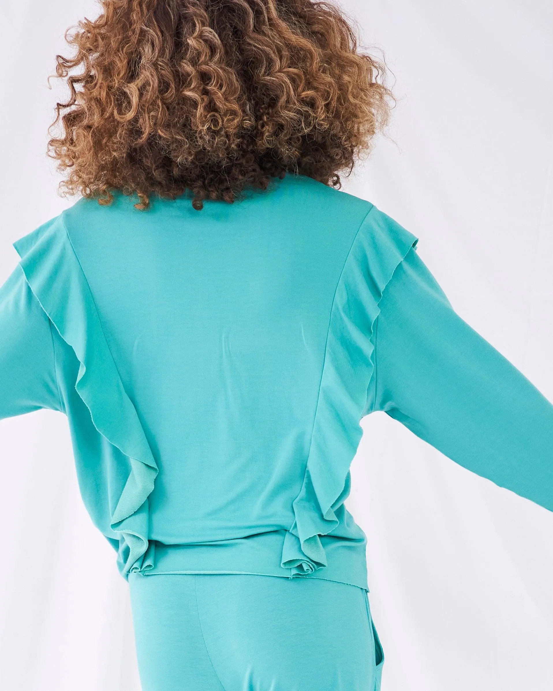 Happy Place - Electric Mint Amelie Sweatshirt sold by Stripe & Stare product image thumbnail 4