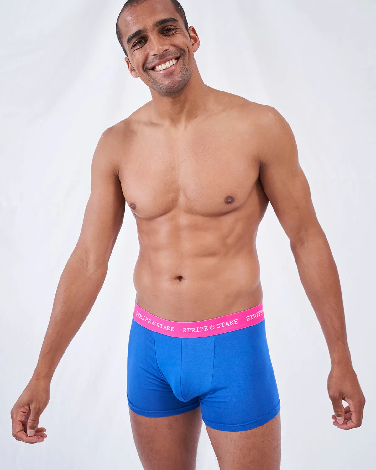 Unisex Boxer - Sapphire & Raspberry sold by Stripe & Stare product image thumbnail 4