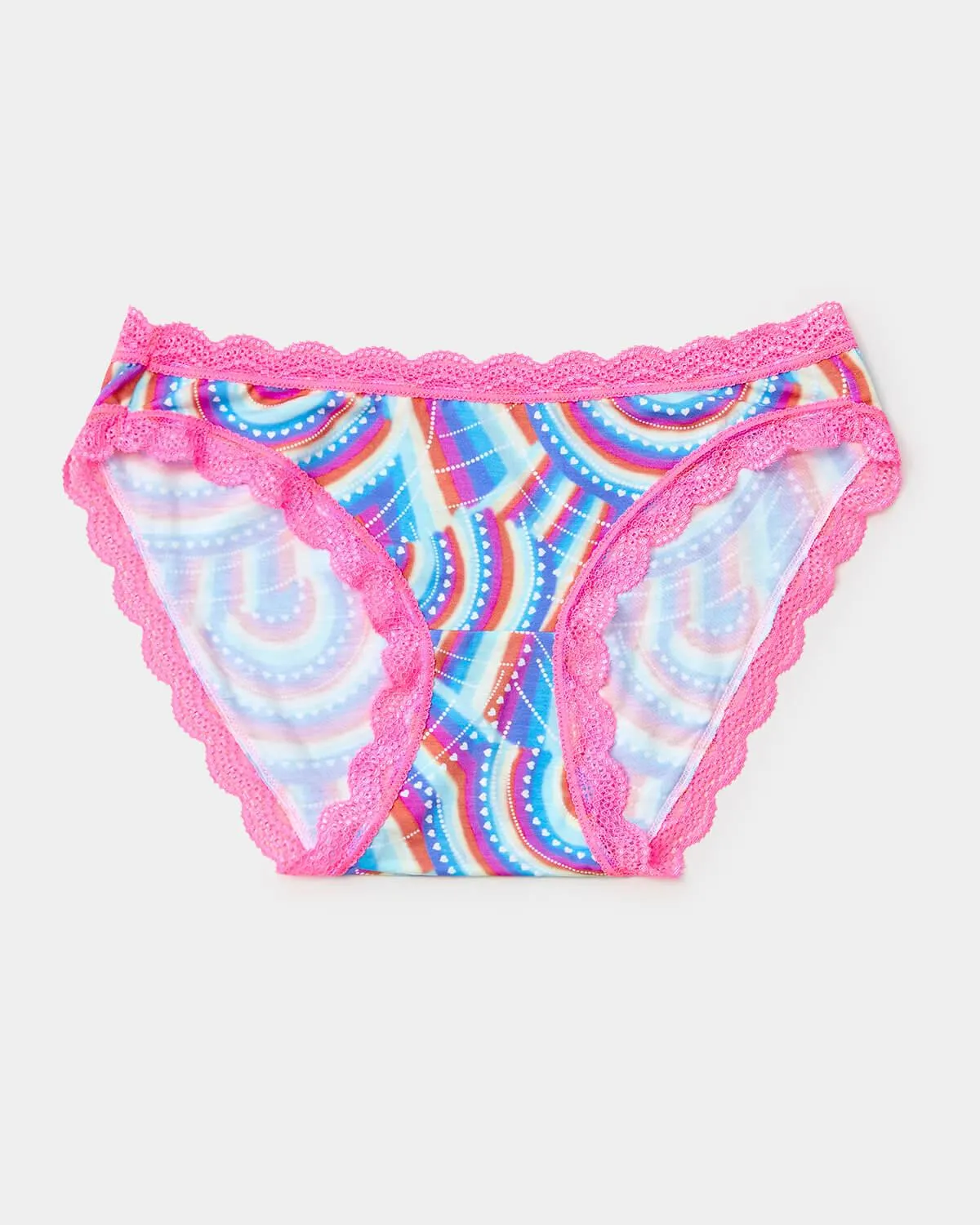 The Original Knicker - Rainbow Pink Lace sold by Stripe & Stare