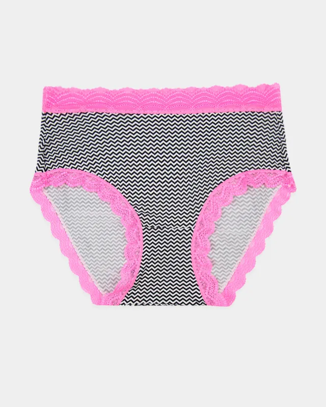 High Rise Knicker - Chevron sold by Stripe & Stare