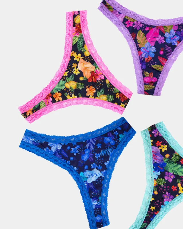 Thong Four Pack - Tropicana sold by Stripe & Stare