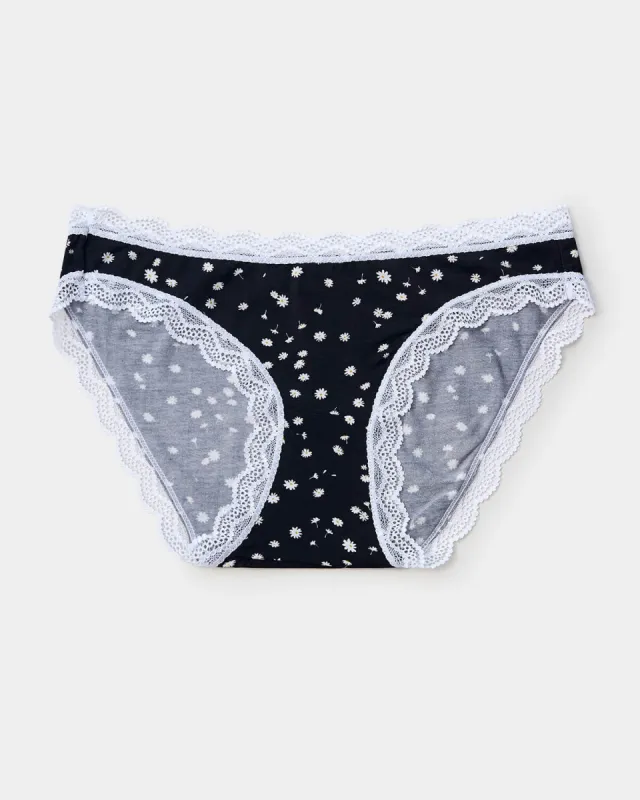 The Original Knicker - Black Cosmos Flower sold by Stripe & Stare