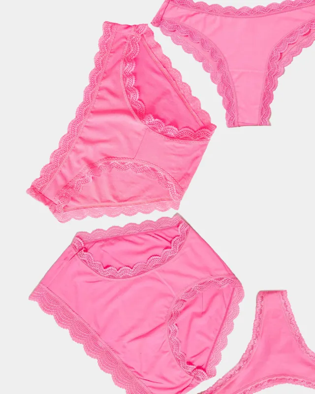 The Discovery Knicker Pack - Hot Pink sold by Stripe & Stare