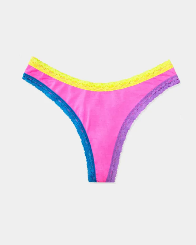 Thong - Hot Pink Block Out sold by Stripe & Stare