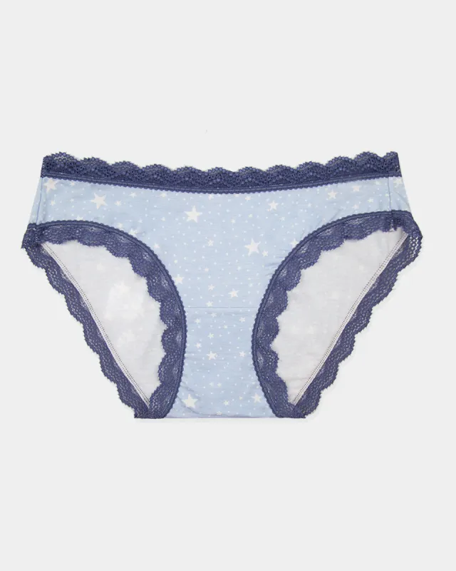 The Original Knicker - Pale Blue and White Stars sold by Stripe & Stare