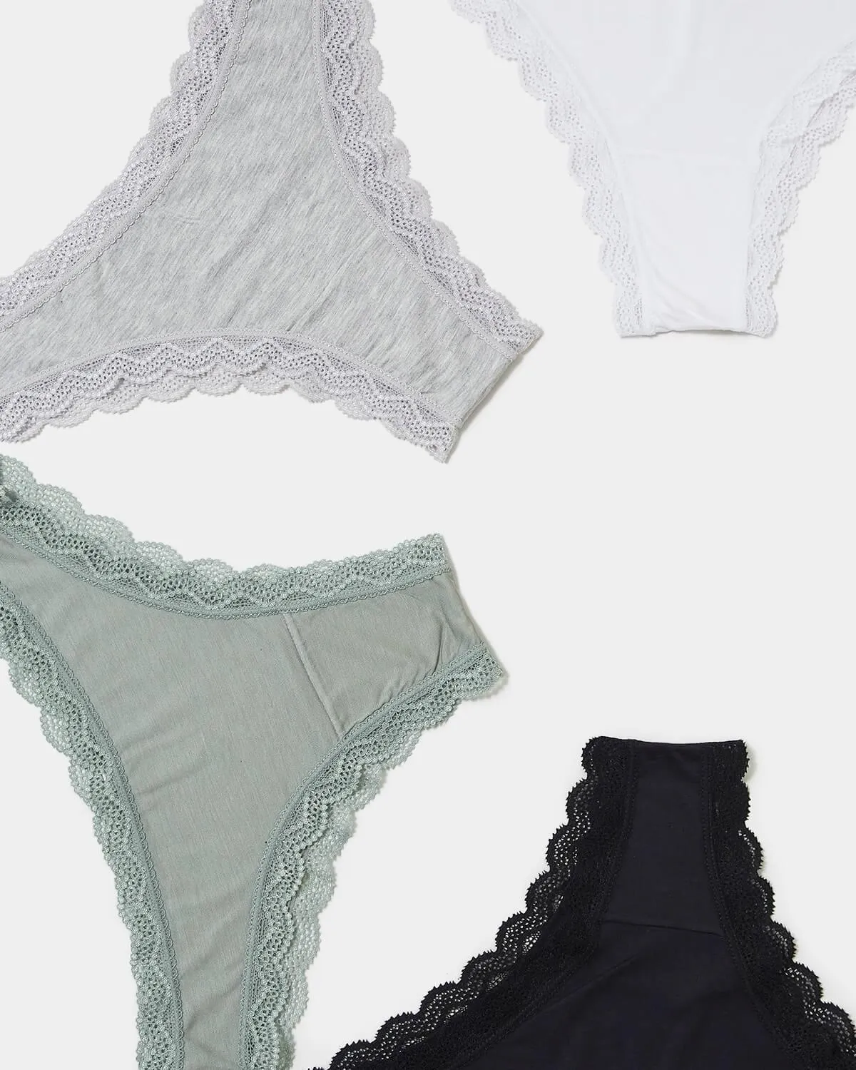 Brazilian Knicker Four Pack - Basics sold by Stripe & Stare