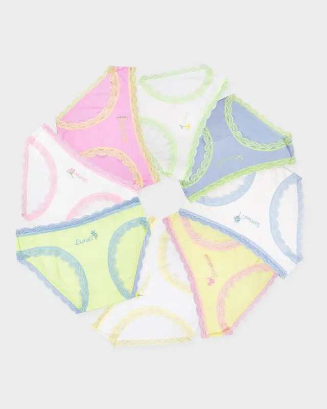 The Original Knicker Eight Pack - French Days of the Week sold by Stripe & Stare