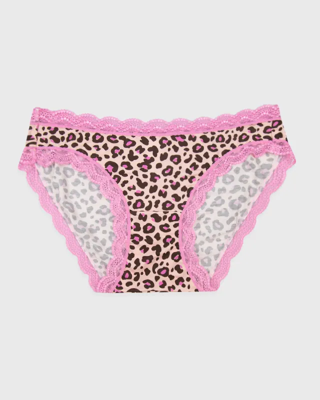 The Original Knicker - Liquorice Leopard sold by Stripe & Stare