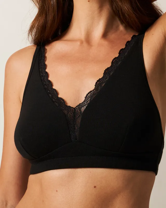 Lace Plunge Bra - Black sold by Stripe & Stare