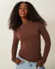 Long Sleeve Under Layer Top - Chocolate sold by Stripe & Stare