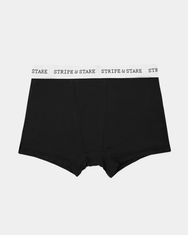 Women's Boxer - Black sold by Stripe & Stare