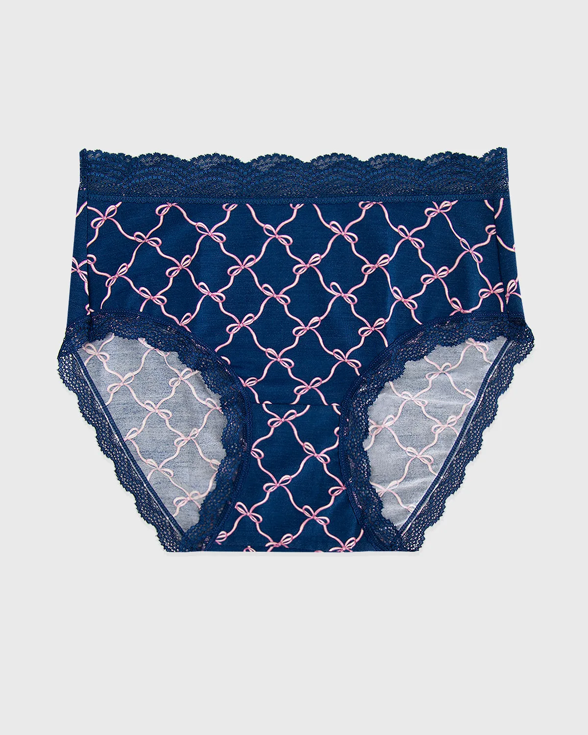 High Rise Knicker - Midnight Bow sold by Stripe & Stare