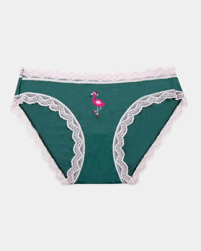 The Original Knicker - Christmas Flamingo sold by Stripe & Stare