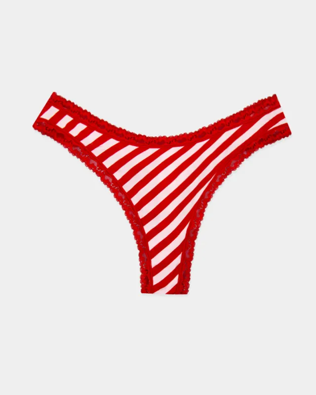 Thong - Candy Cane Stripe sold by Stripe & Stare