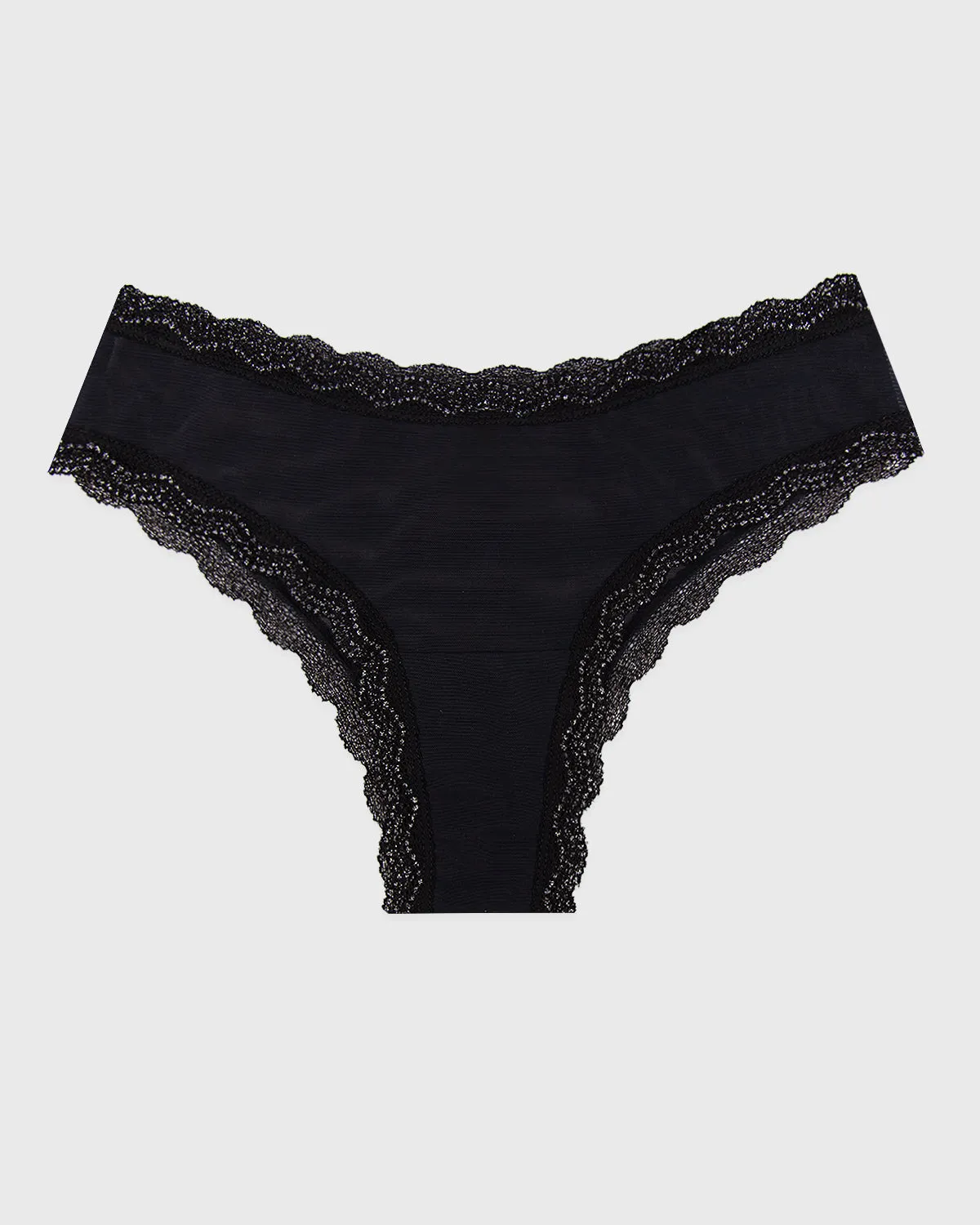 Mesh Brazilian Knicker - Black sold by Stripe & Stare