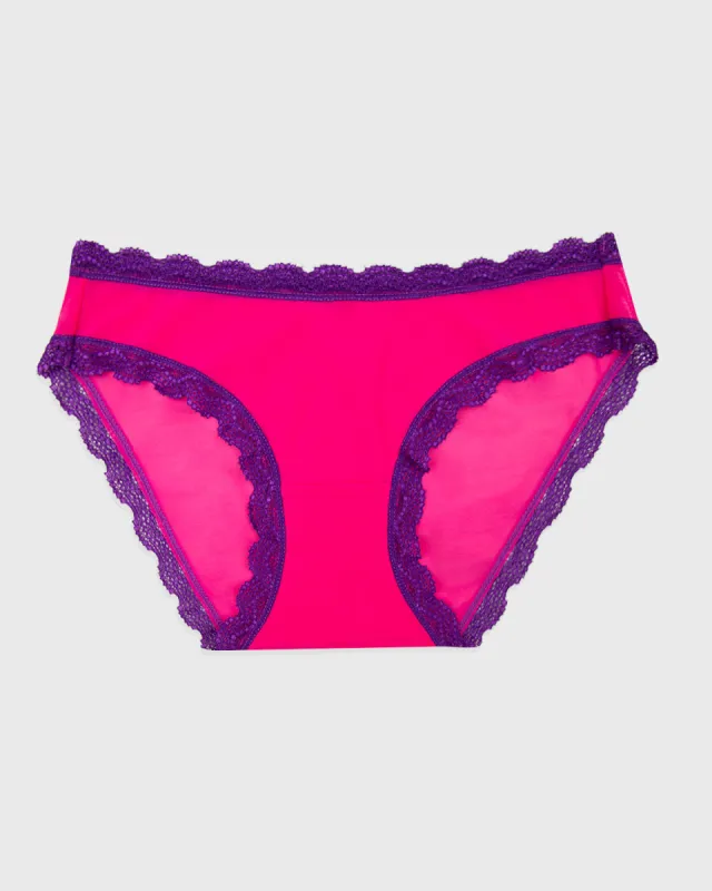 Mesh Original Knicker - Raspberry & Purple sold by Stripe & Stare