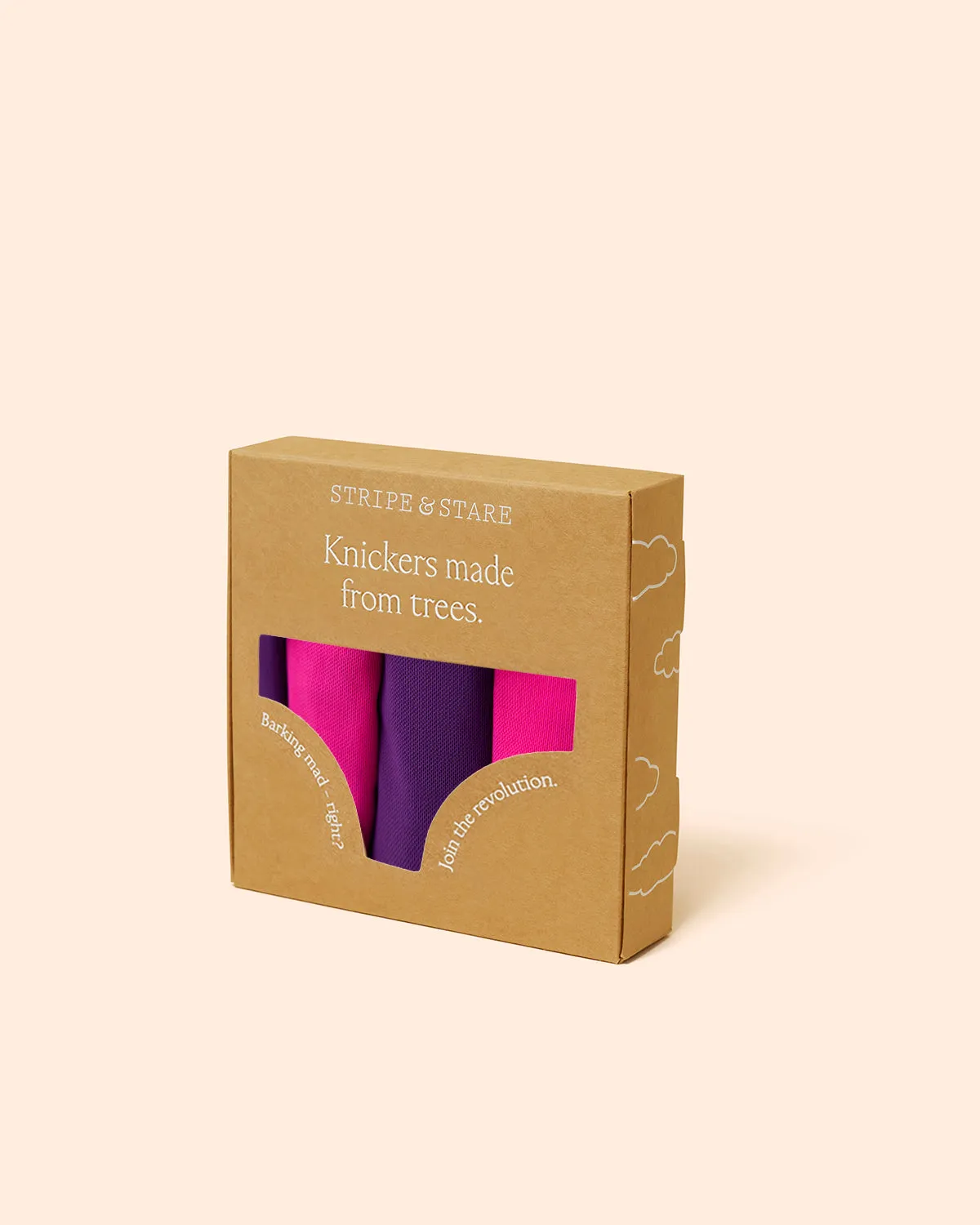 Mesh Original Knicker Four Pack - Purple & Raspberry sold by Stripe & Stare product image thumbnail 2