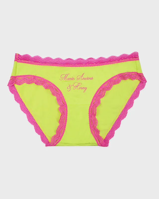 The Original Knicker - Debute Manic Slogan sold by Stripe & Stare