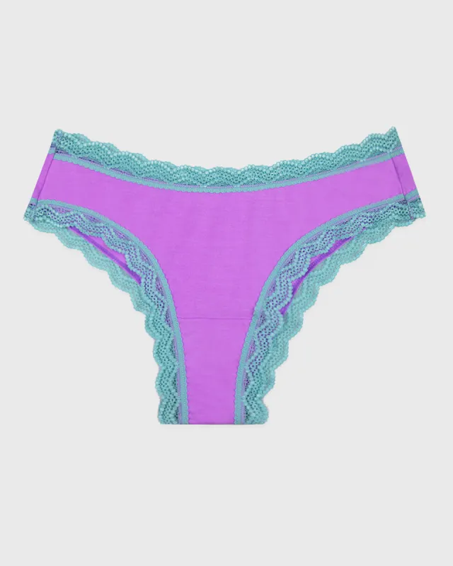 Brazilian Knicker - Electric Neon Purple and Turquoise sold by Stripe & Stare