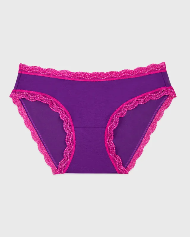 The Original Knicker - Plum & Raspberry Sparkle Lace sold by Stripe & Stare