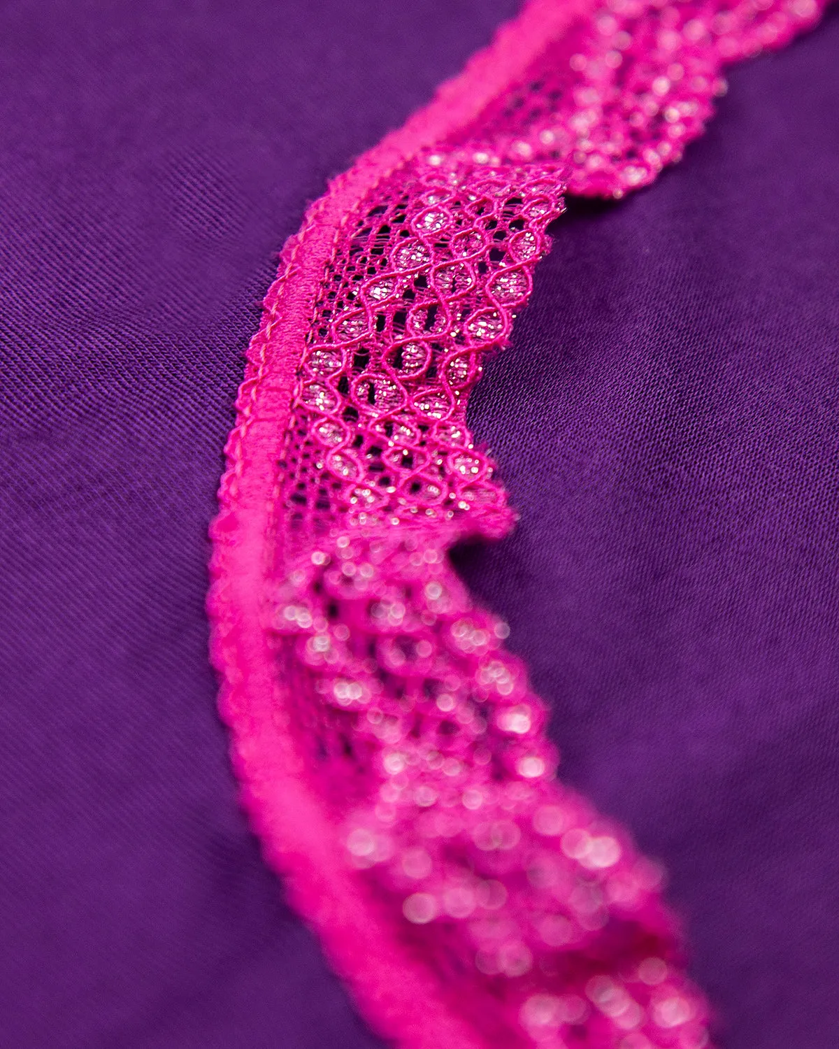 The Original Knicker - Plum & Raspberry Sparkle Lace sold by Stripe & Stare product image thumbnail 3