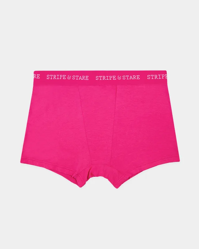 Women's Boxer - Raspberry sold by Stripe & Stare