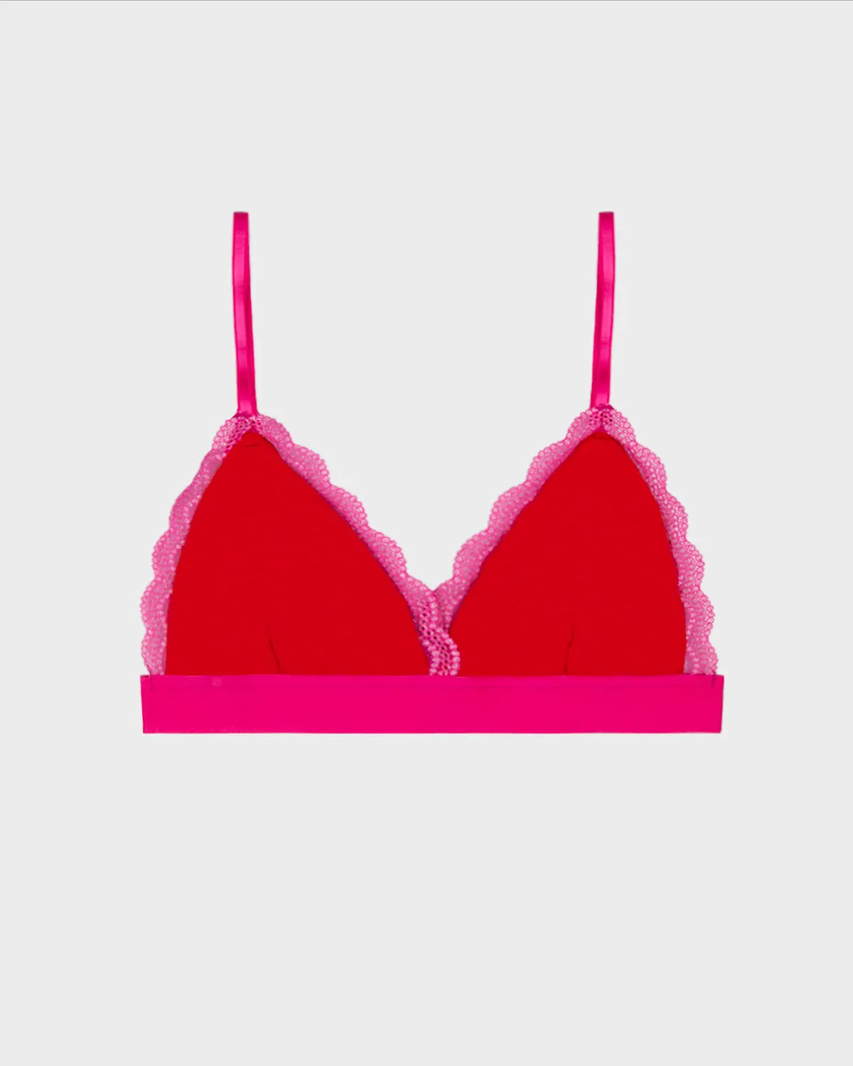 Lace Bralette - Scarlet & Raspberry Sparkle Lace sold by Stripe & Stare