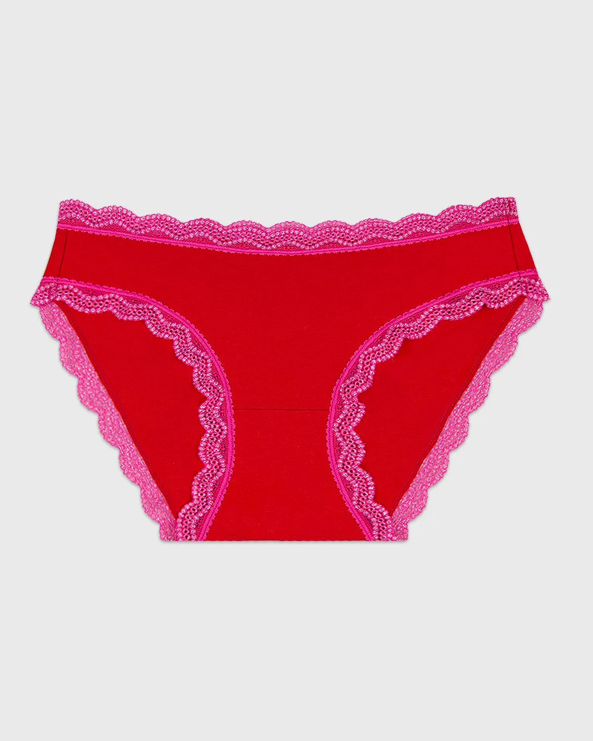 The Original Knicker - Scarlet & Raspberry Sparkle Lace sold by Stripe & Stare