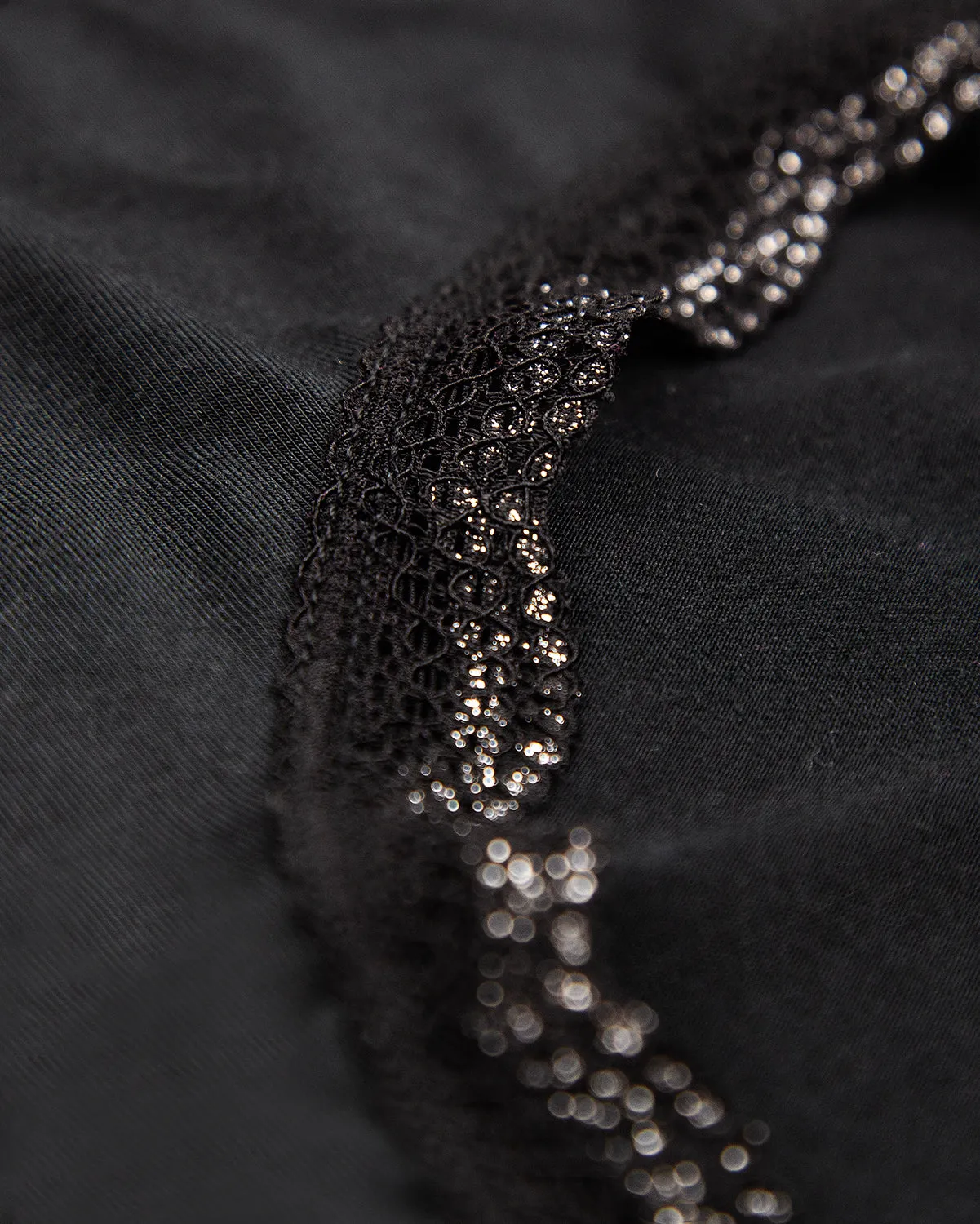 Brazilian Knicker - Black Sparkle Lace sold by Stripe & Stare product image thumbnail 3