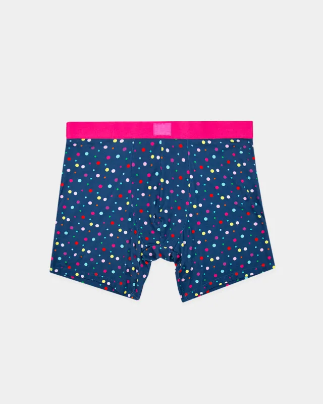 Men's Boxer - Confetti and Raspberry sold by Stripe & Stare