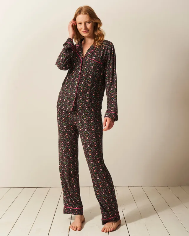 Long Pyjama Set - Winter Garden sold by Stripe & Stare