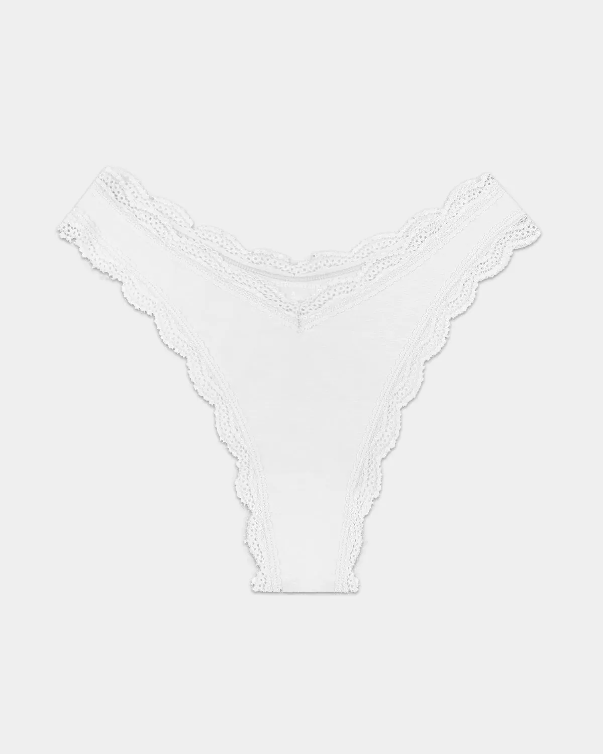 Dipped Thong - White sold by Stripe & Stare