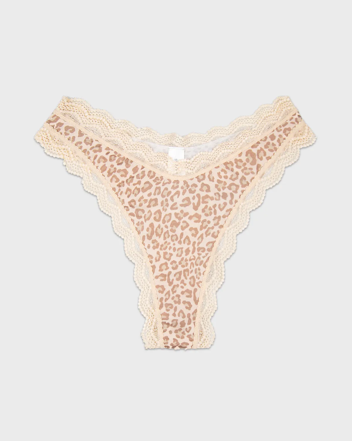 Dipped Thong - Sand Leopard sold by Stripe & Stare