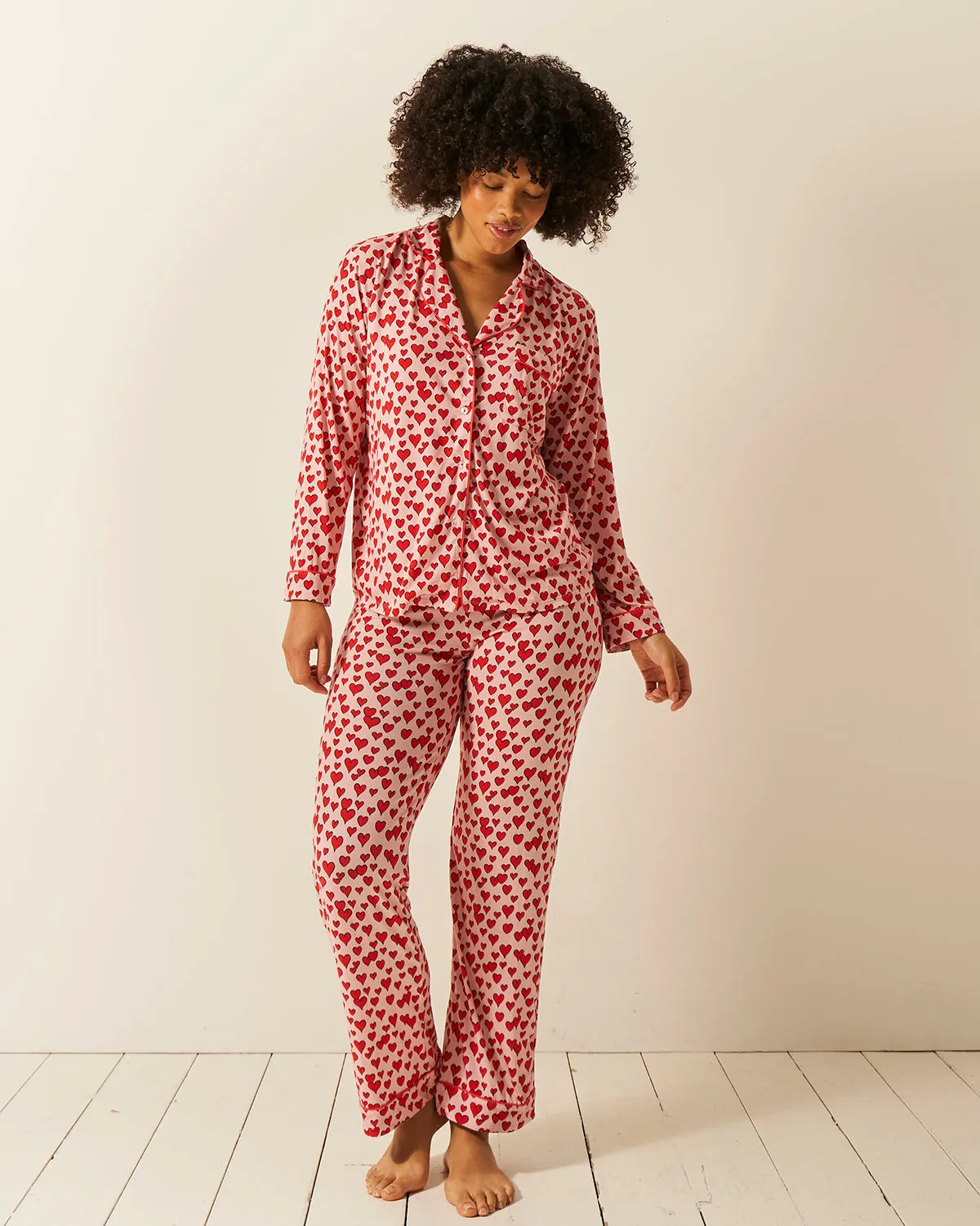 Long Pyjama Set - Ace of Hearts sold by Stripe & Stare product image thumbnail 4