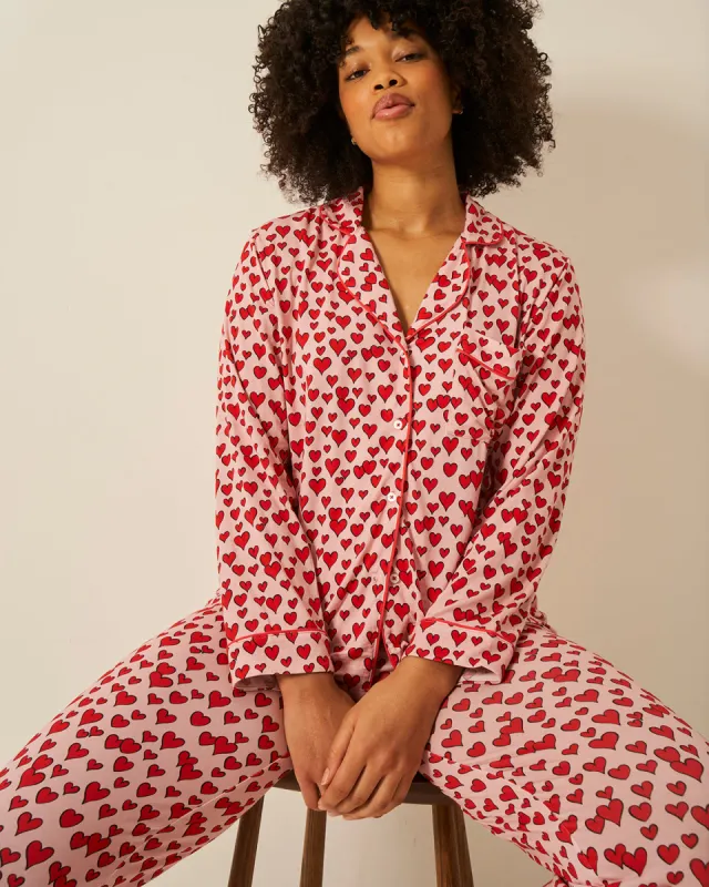 Long Pyjama Set - Ace of Hearts sold by Stripe & Stare