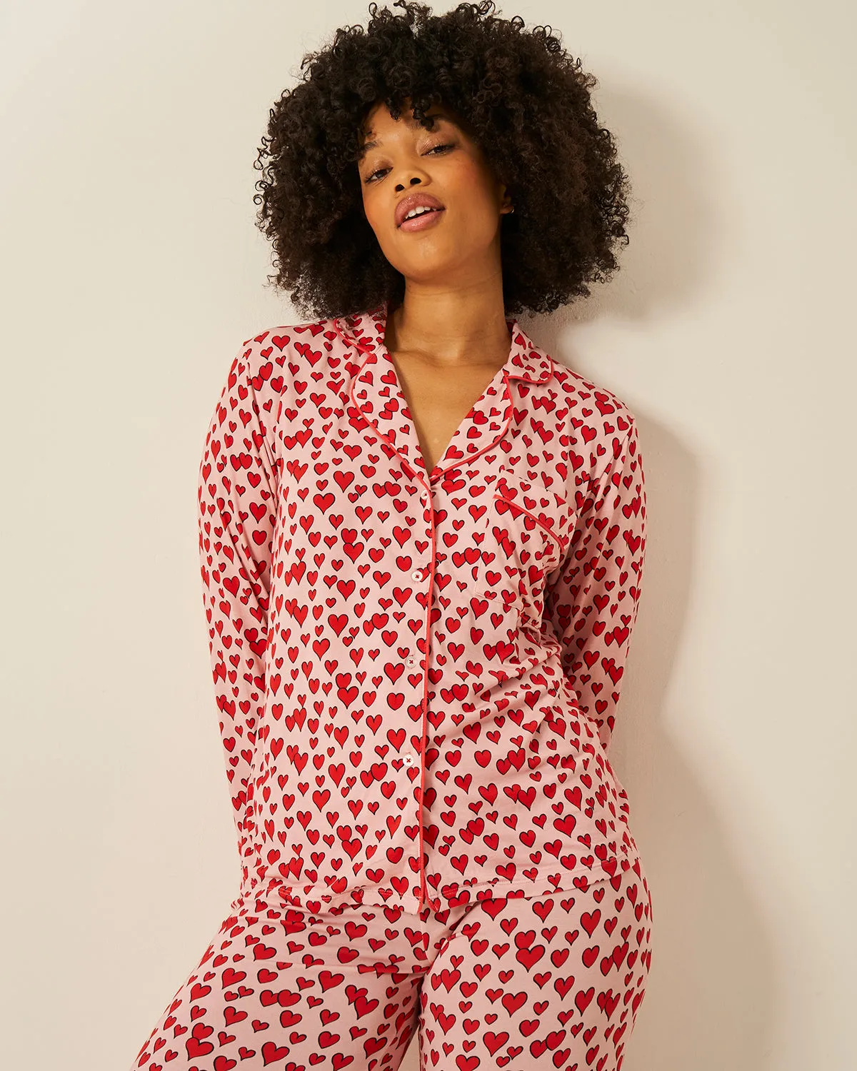Long Pyjama Set - Ace of Hearts sold by Stripe & Stare product image thumbnail 2