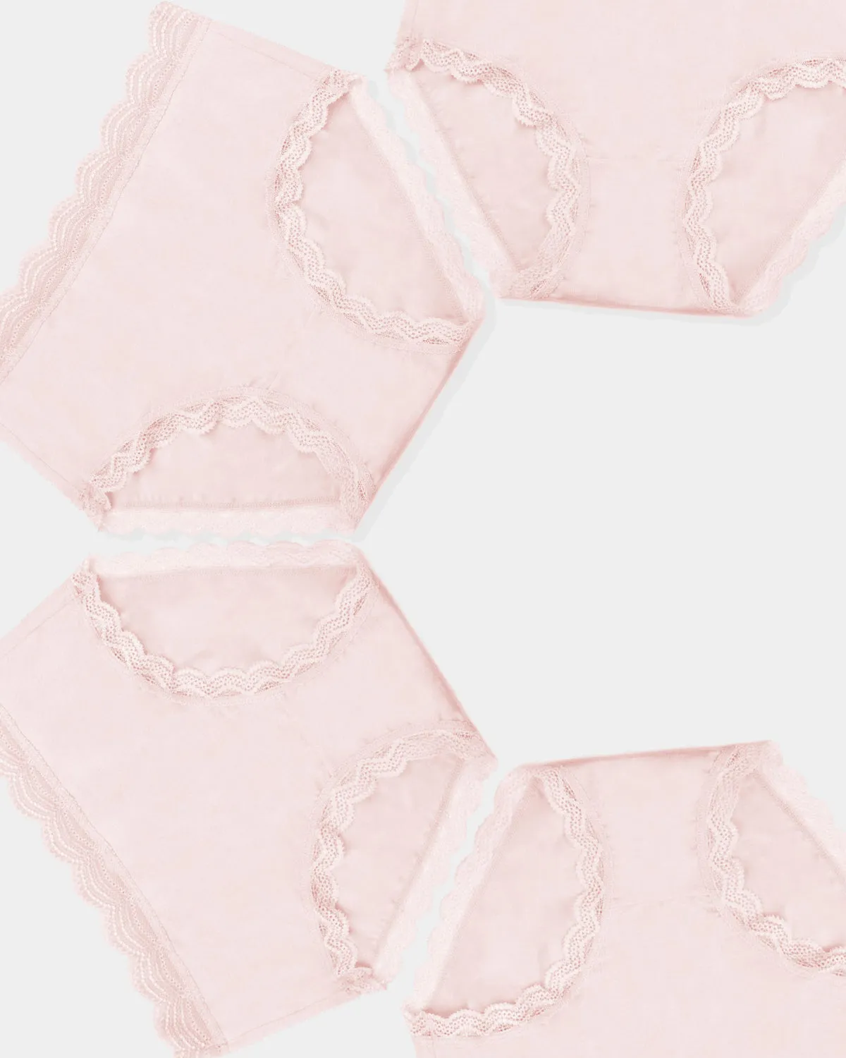 High Rise Knickers Four Pack - Pink-a-Boo sold by Stripe & Stare