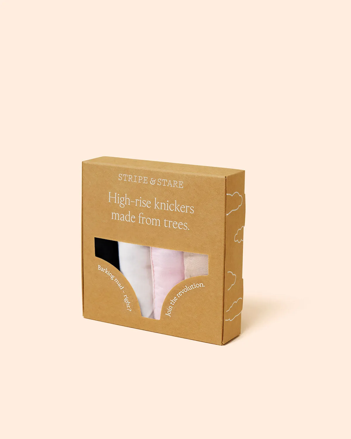 High Rise Knickers Four Pack - Sand Essentials sold by Stripe & Stare product image thumbnail 2